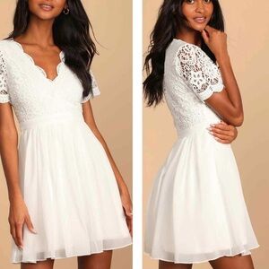 NWT Lulu’s Angels in Disguise White Dress